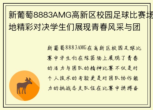 新葡萄8883AMG高新区校园足球比赛场地精彩对决学生们展现青春风采与团队精神